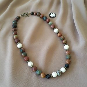 Picasso Jasper zen mala necklace